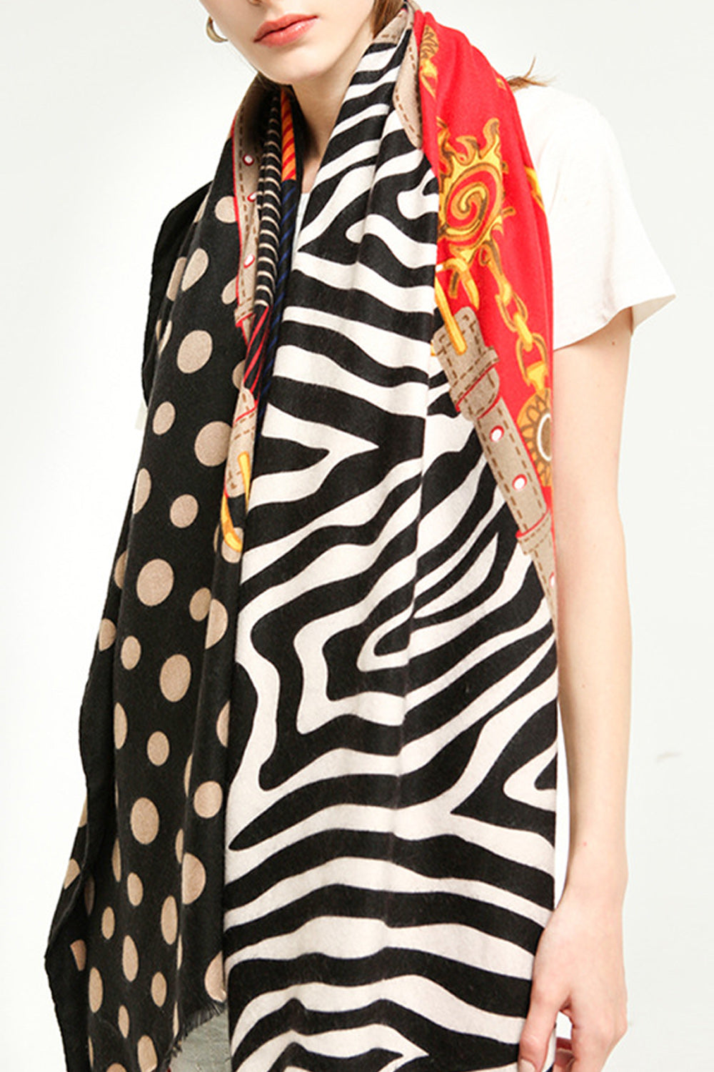 Women Lovely Printed Style Casual Winter Muffler