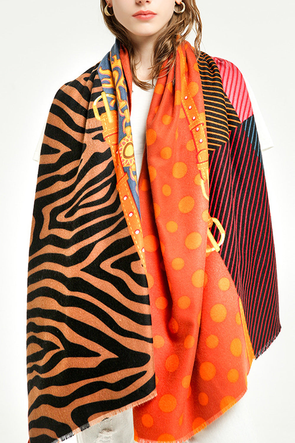 Women Lovely Printed Style Casual Winter Muffler