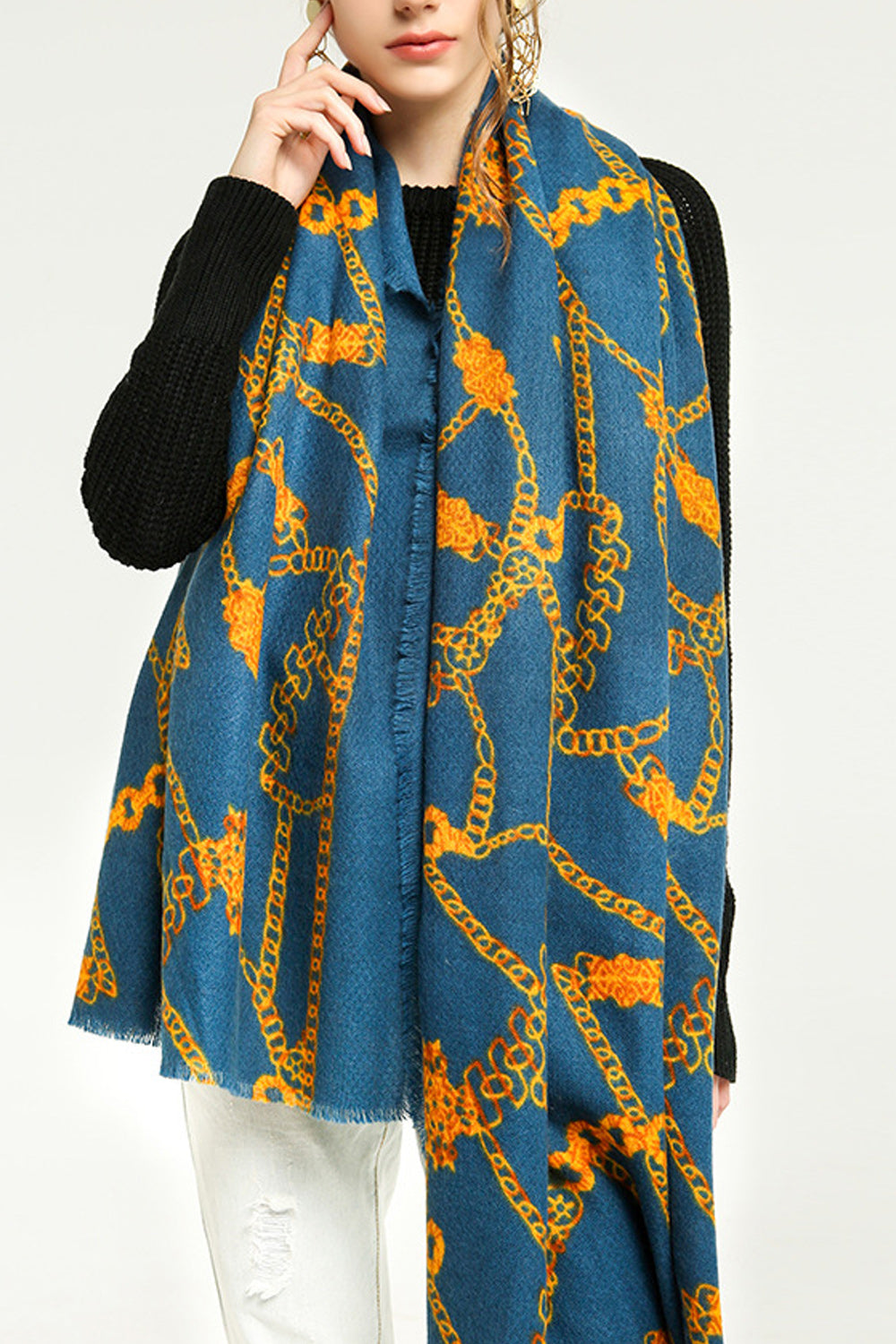 Women Casual Fashionable Warm Lovely Printed Style Muffler