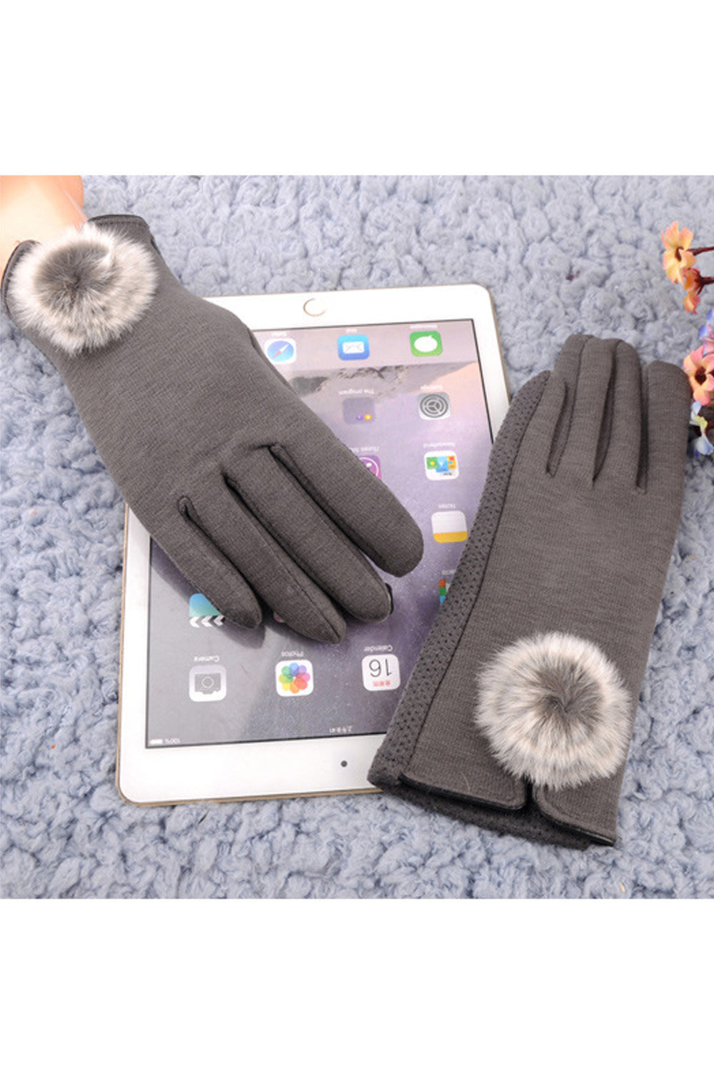 Women Magnificent Soft Classy Solid Pattern Warm Winter Knitted Gloves