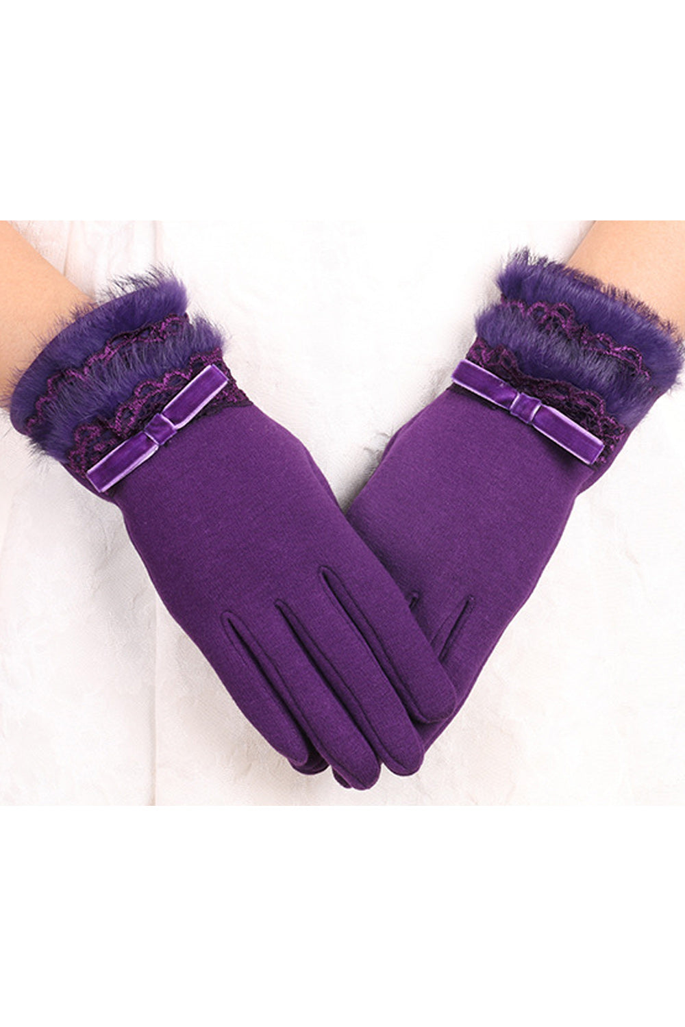 Women Soft Comfortable Warm Winter Season Knitted Gloves
