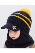 Kids Girls Cozy Casual Hair Ball Decorated Cute Winter Hat