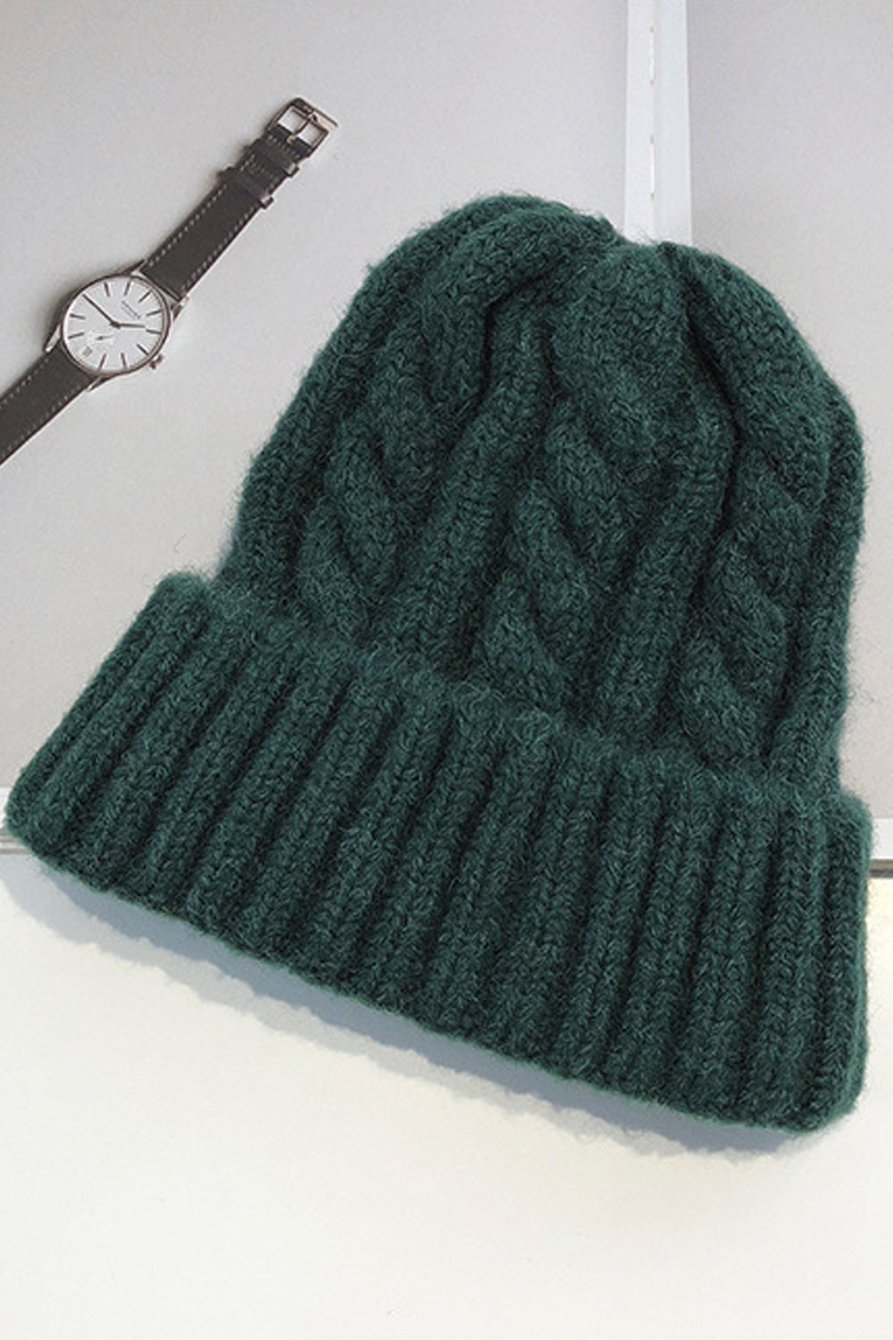 Women Thick Winter Outdoor Ear Protection Solid Colored Knitted Hat