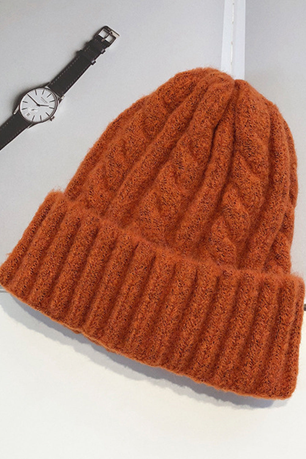 Women Thick Winter Outdoor Ear Protection Solid Colored Knitted Hat