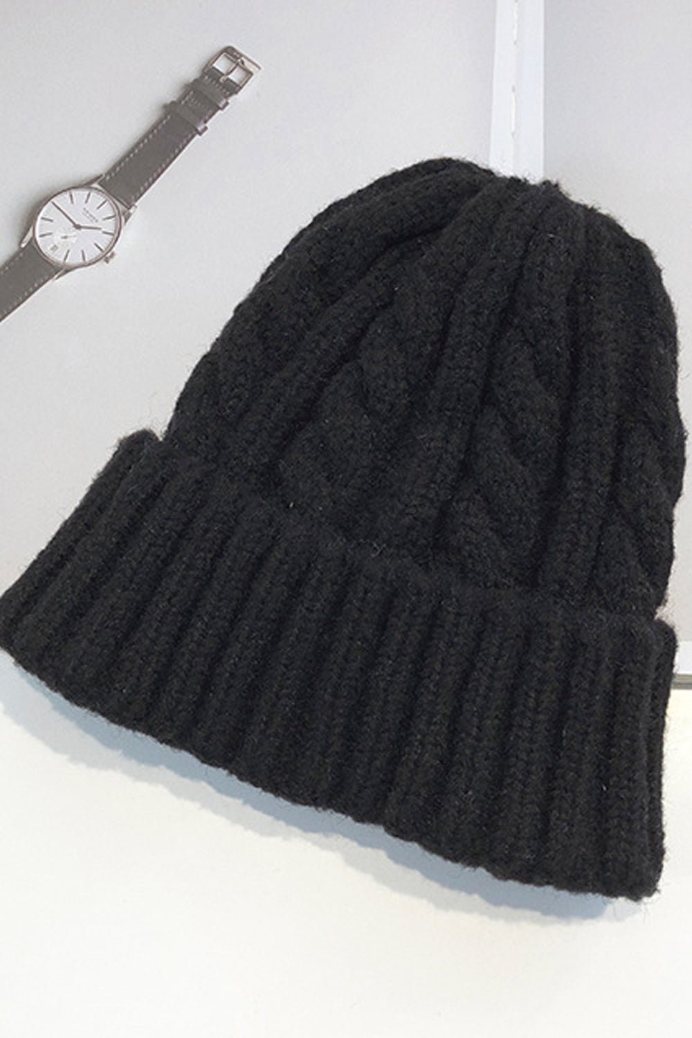 Women Thick Winter Outdoor Ear Protection Solid Colored Knitted Hat