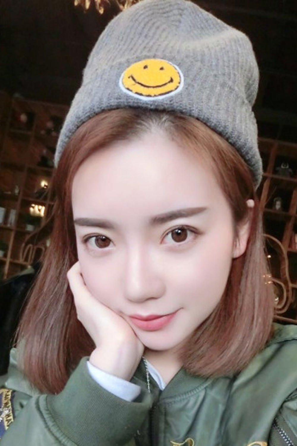 Women Solid Colored Winter Season Casual Windproof Thick Knitted Hat