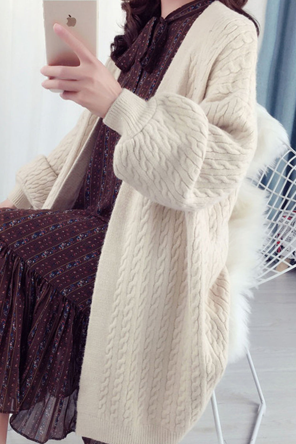 Women Comfy Mid Length Solid Colored Amazing Cardigan