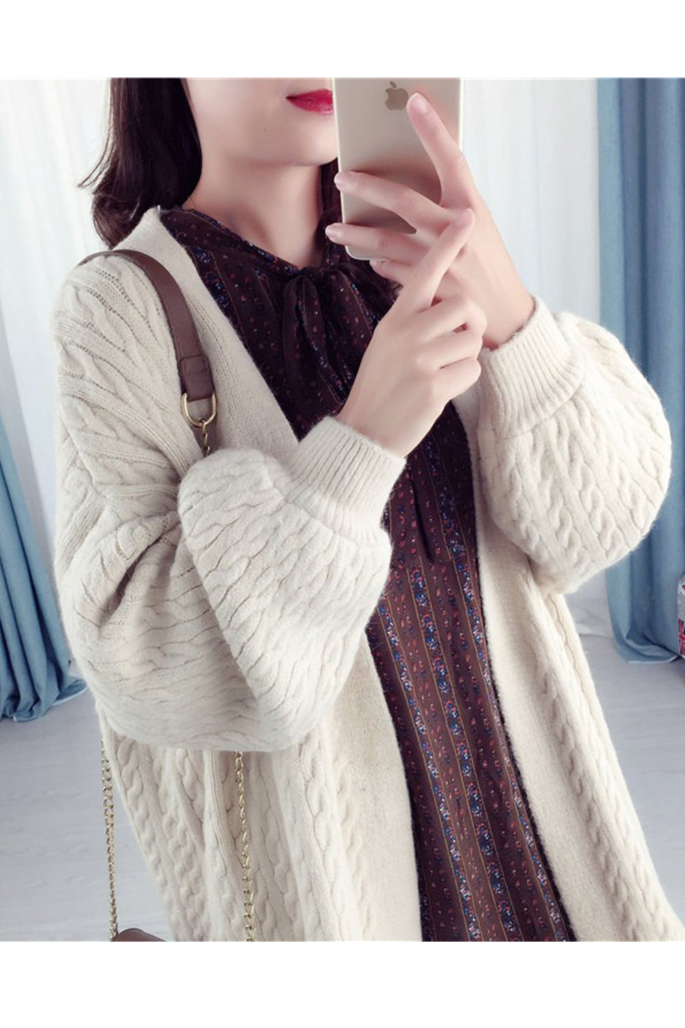 Women Comfy Mid Length Solid Colored Amazing Cardigan
