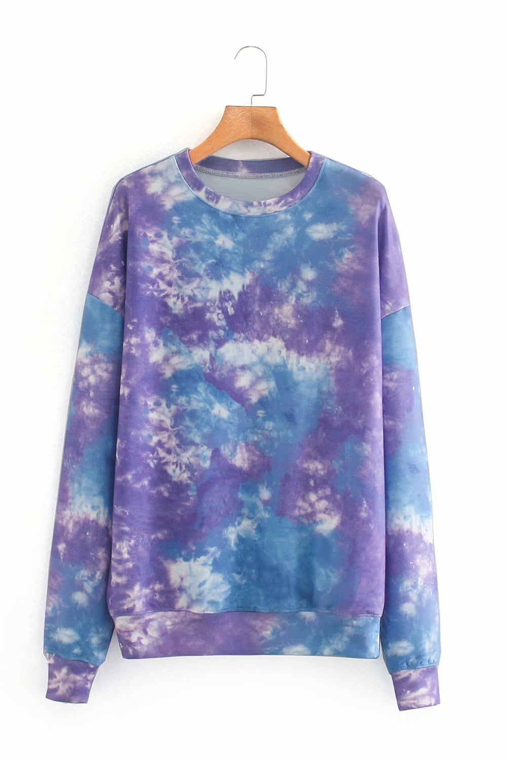 Women Tie Dye Pattern Thick Long Sleeve Breathable Sweatshirt