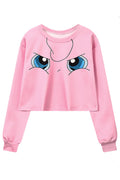 Women Ribbed Cuff Soft Printed Style Casual Winter Sweatshirt