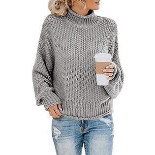 Women Beautiful Solid Color Warm Sweater