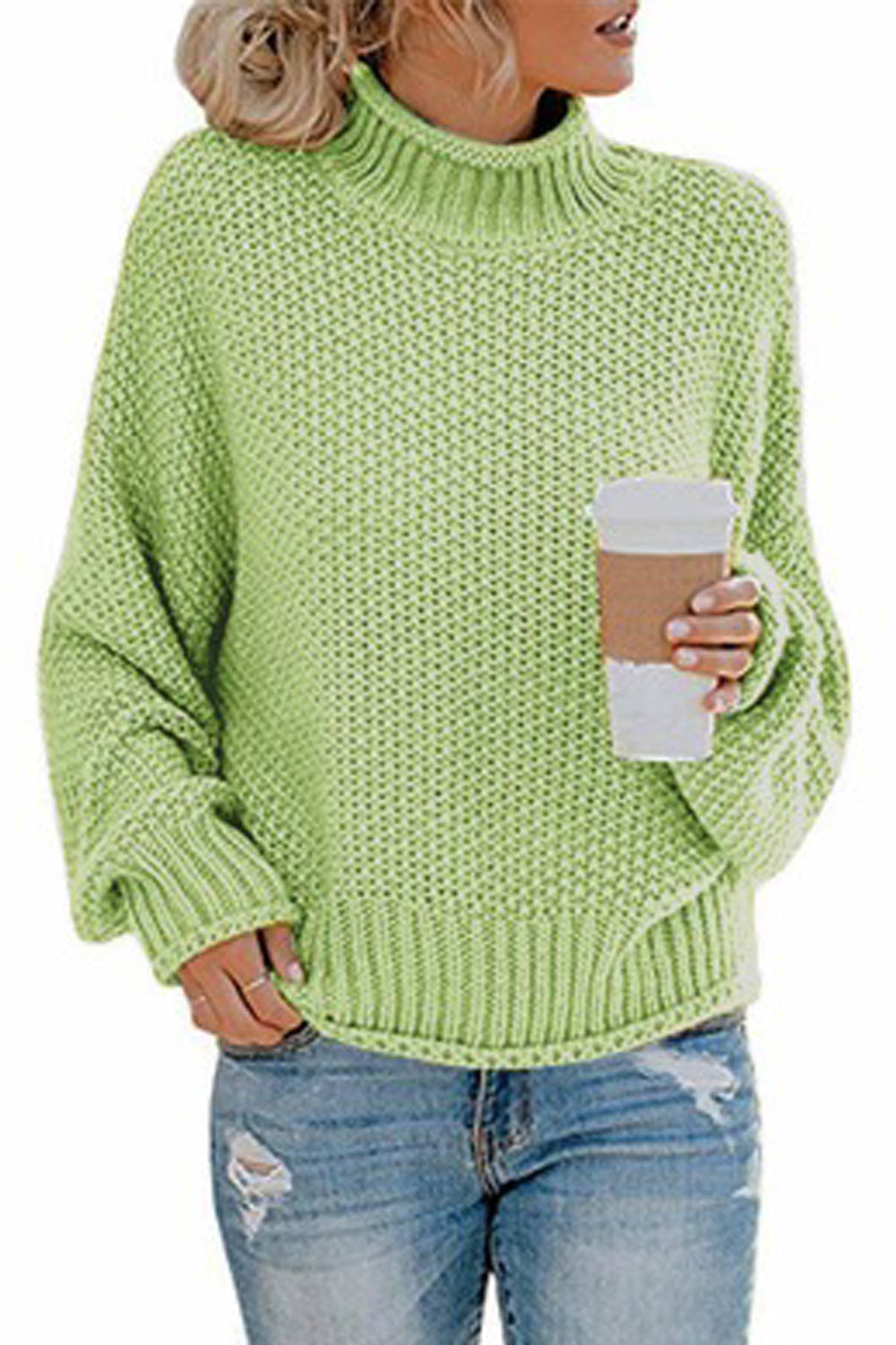 Women Beautiful Solid Color Warm Sweater