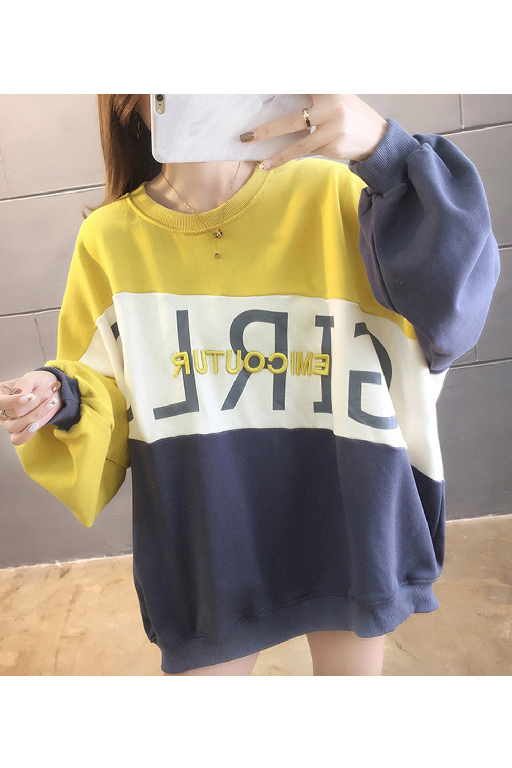 Women Letter Embroidered Cozy Winter Amazing Sweatshirt