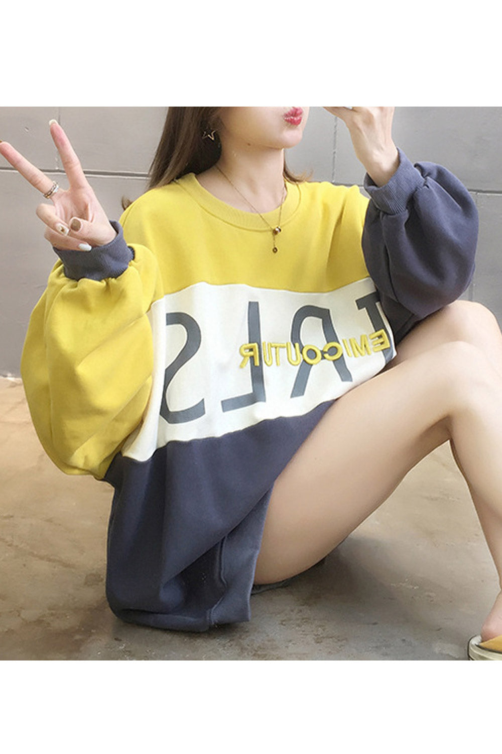 Women Letter Embroidered Cozy Winter Amazing Sweatshirt