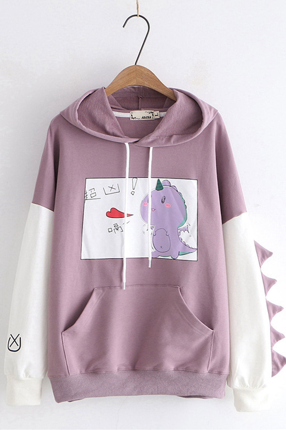 Women Lovely Cartoon Printed Drawstring Cozy Hoodie