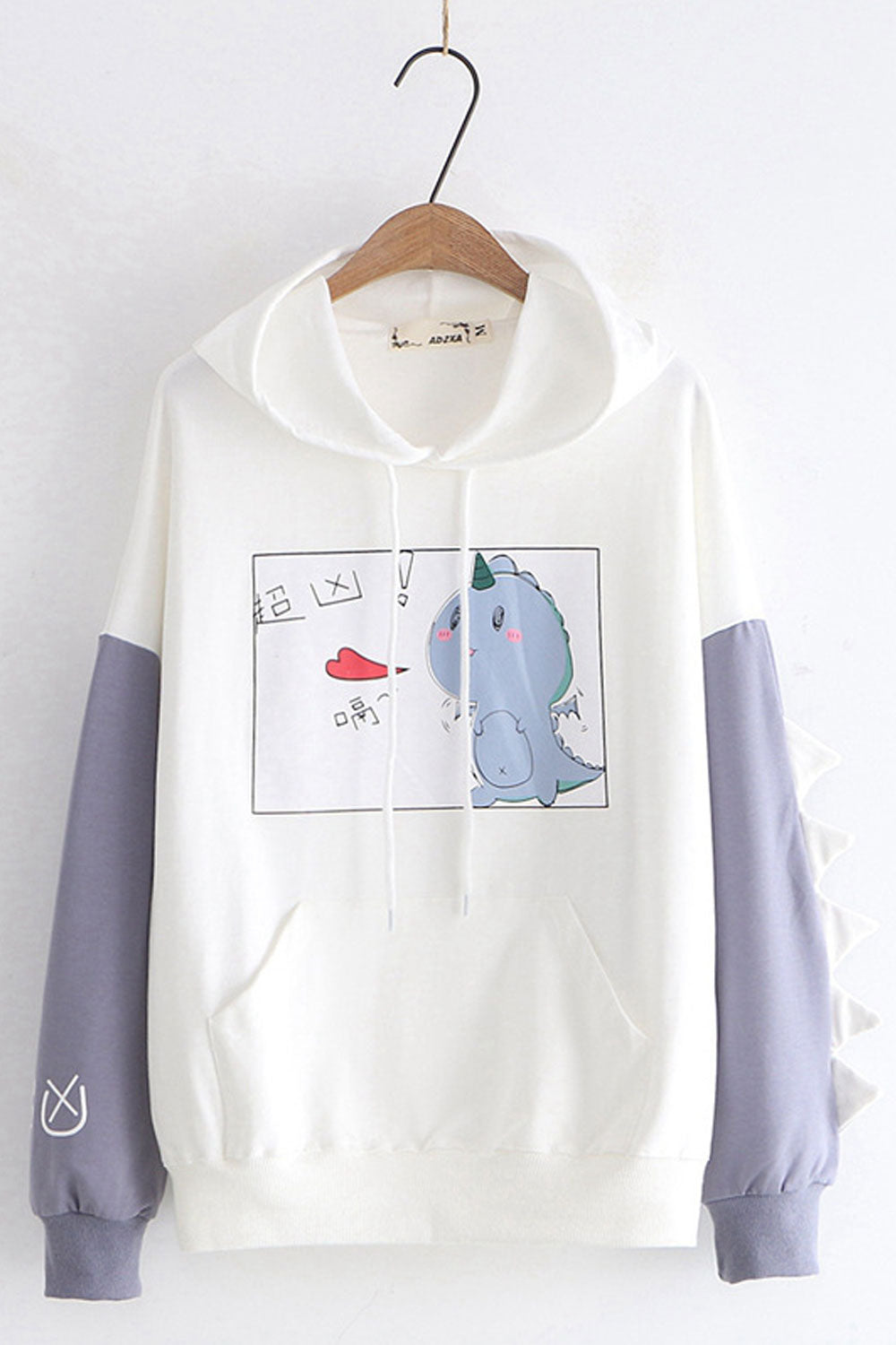 Women Lovely Cartoon Printed Drawstring Cozy Hoodie