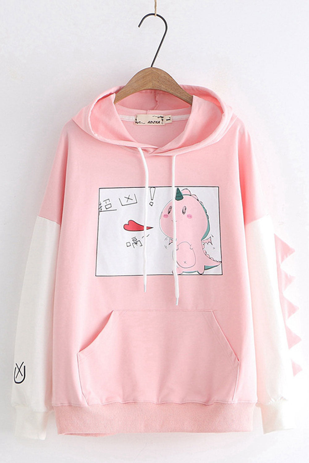 Women Lovely Cartoon Printed Drawstring Cozy Hoodie