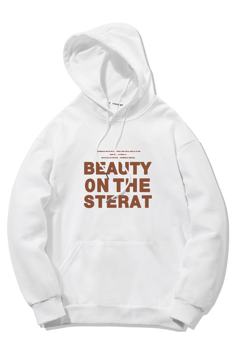 Women Breathable Ribbed Cuff Casual Drawstring Warm Hoodie