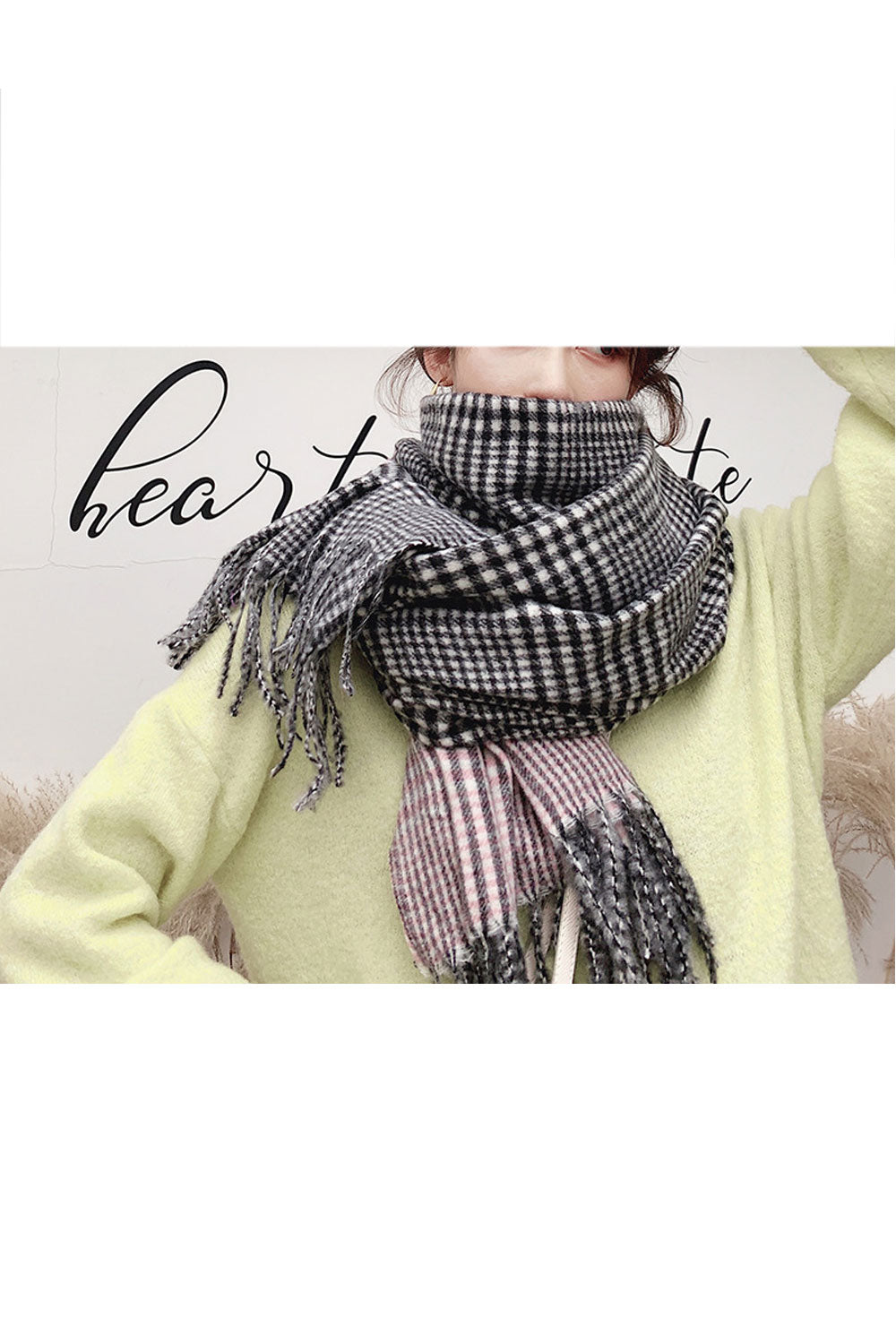 Women Classy Tassel Hem Trendy Winter Warm Muffler