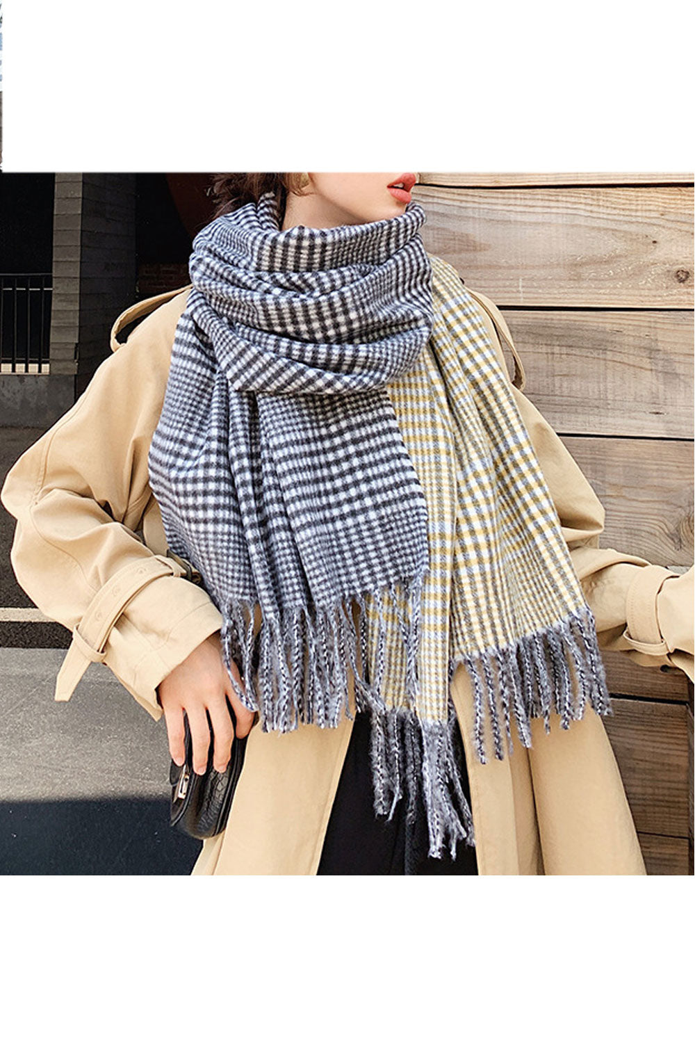 Women Classy Tassel Hem Trendy Winter Warm Muffler