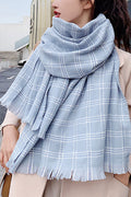 Women Plaid Pattern Winter Warm Casual Muffler