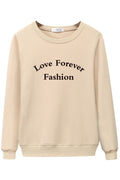 Women Beautiful Letter Printed Easy Round Neck Convenient Sweatshirt