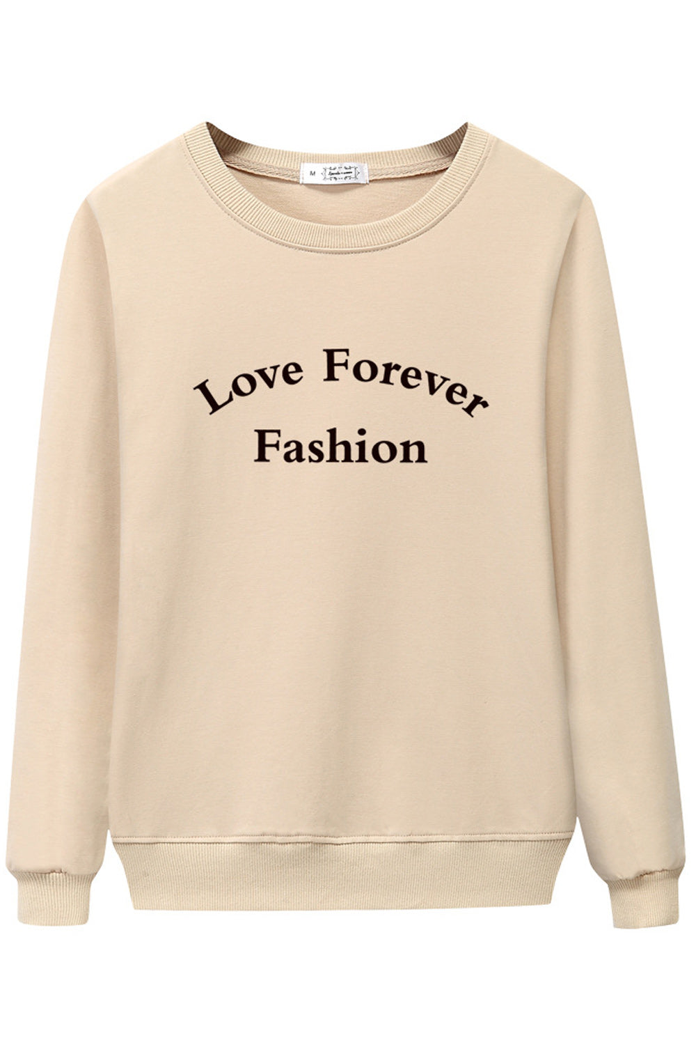 Women Beautiful Letter Printed Easy Round Neck Convenient Sweatshirt