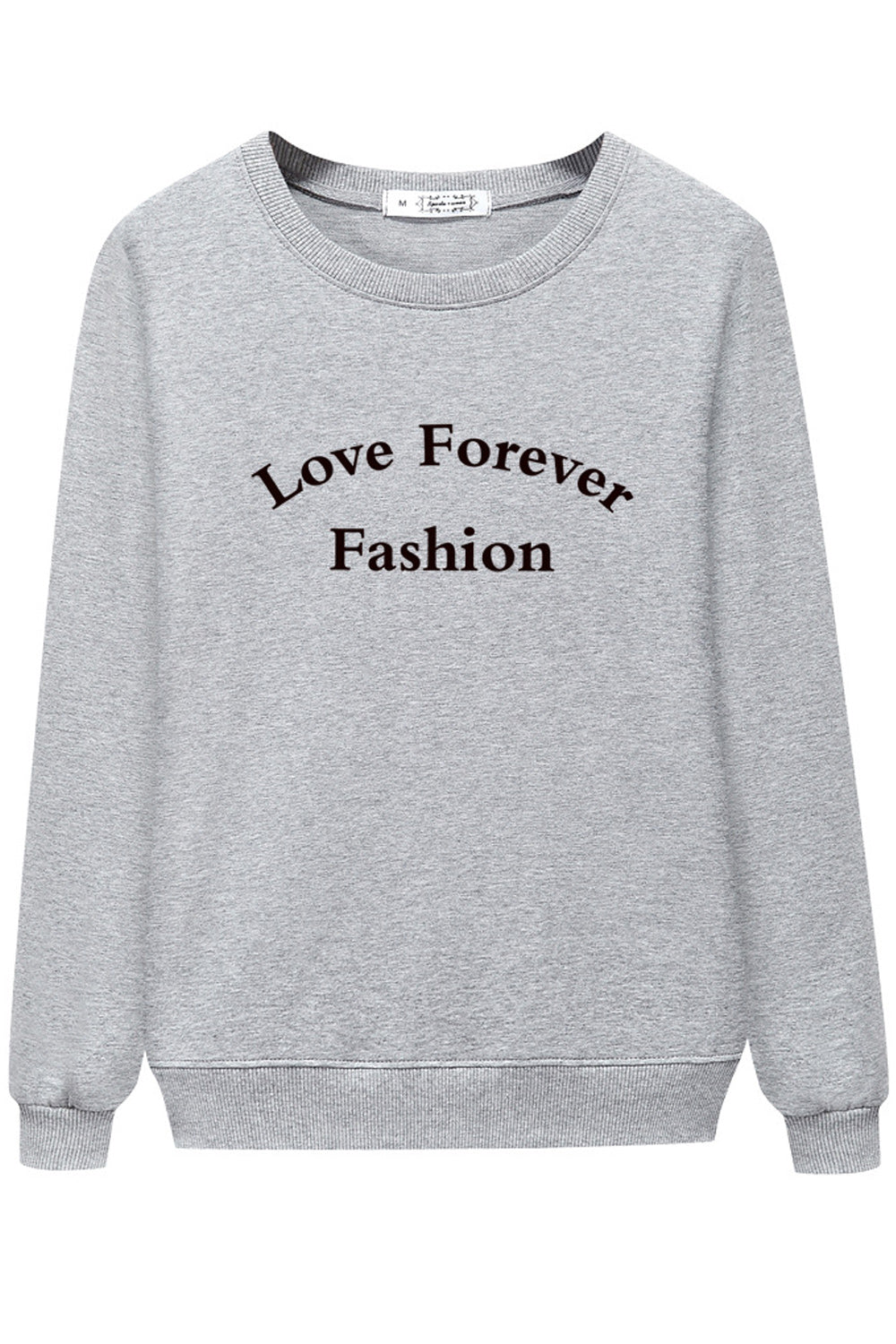 Women Beautiful Letter Printed Easy Round Neck Convenient Sweatshirt