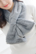Women Cozy Solid Pattern Soft Winter Elegant Muffler