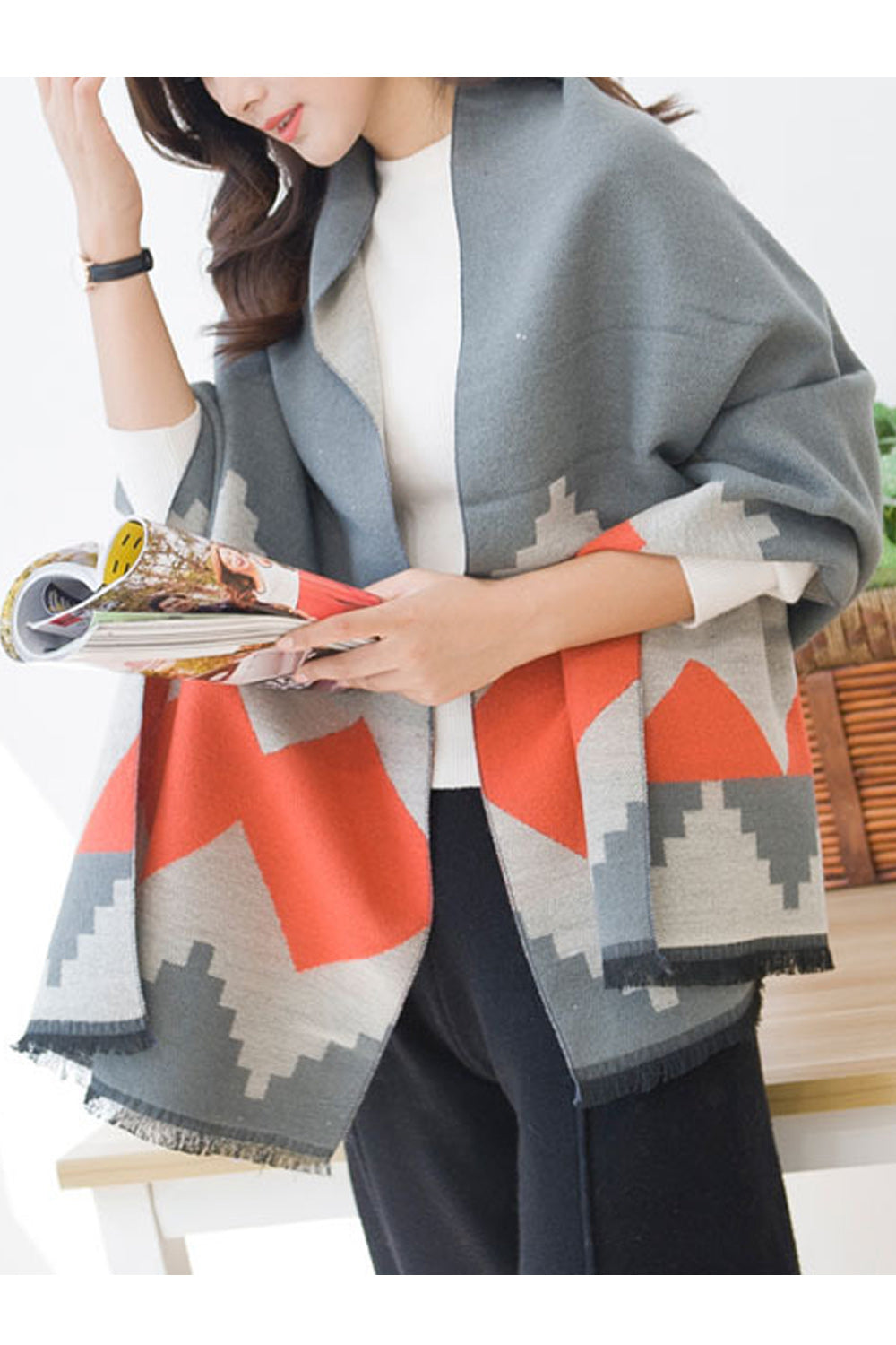 Women Trendy Printed Pattern Convenient Breathable Muffler