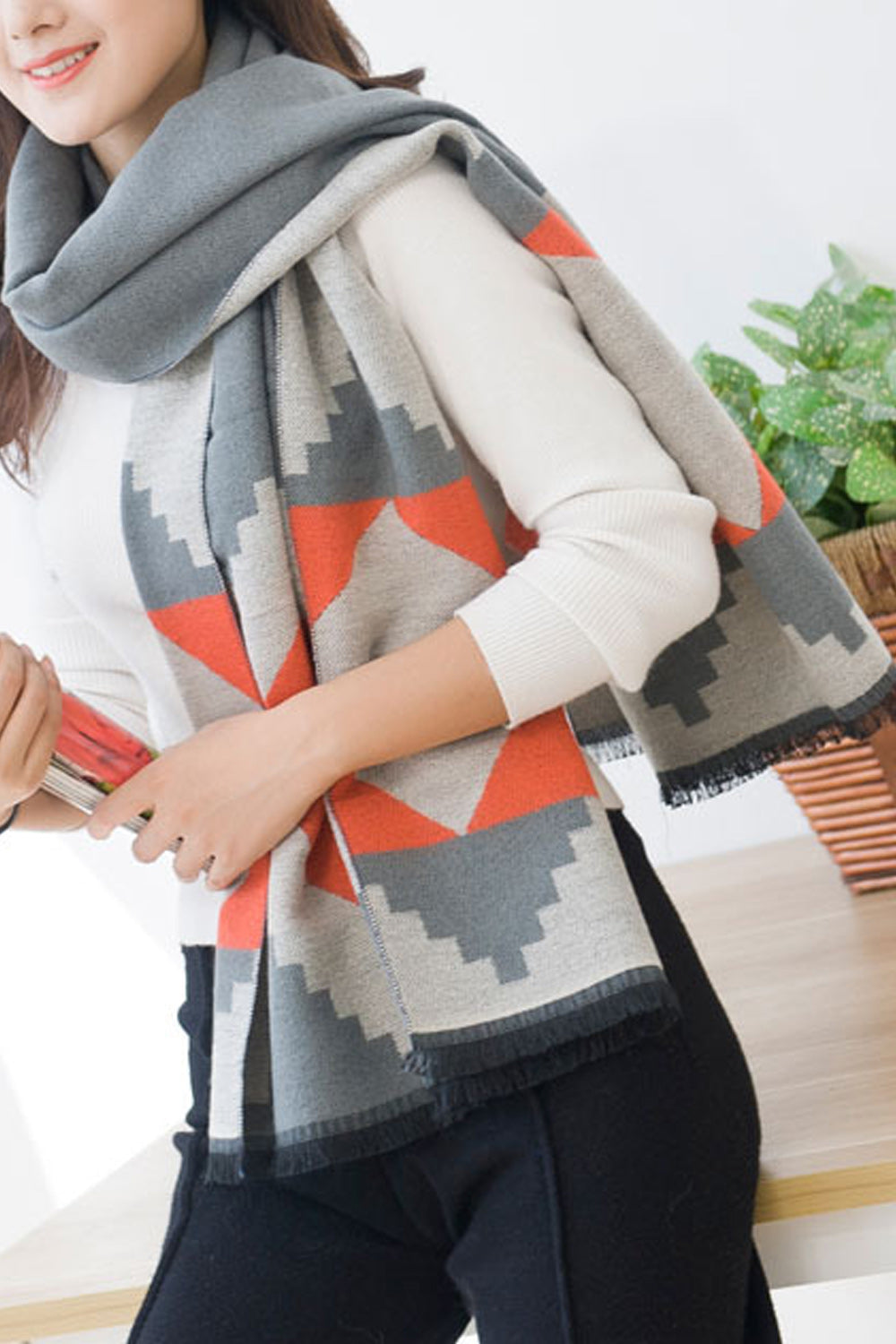 Women Trendy Printed Pattern Convenient Breathable Muffler