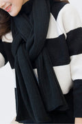Women Simple Styled Solid Pattern Warm Long Length Cozy Muffler