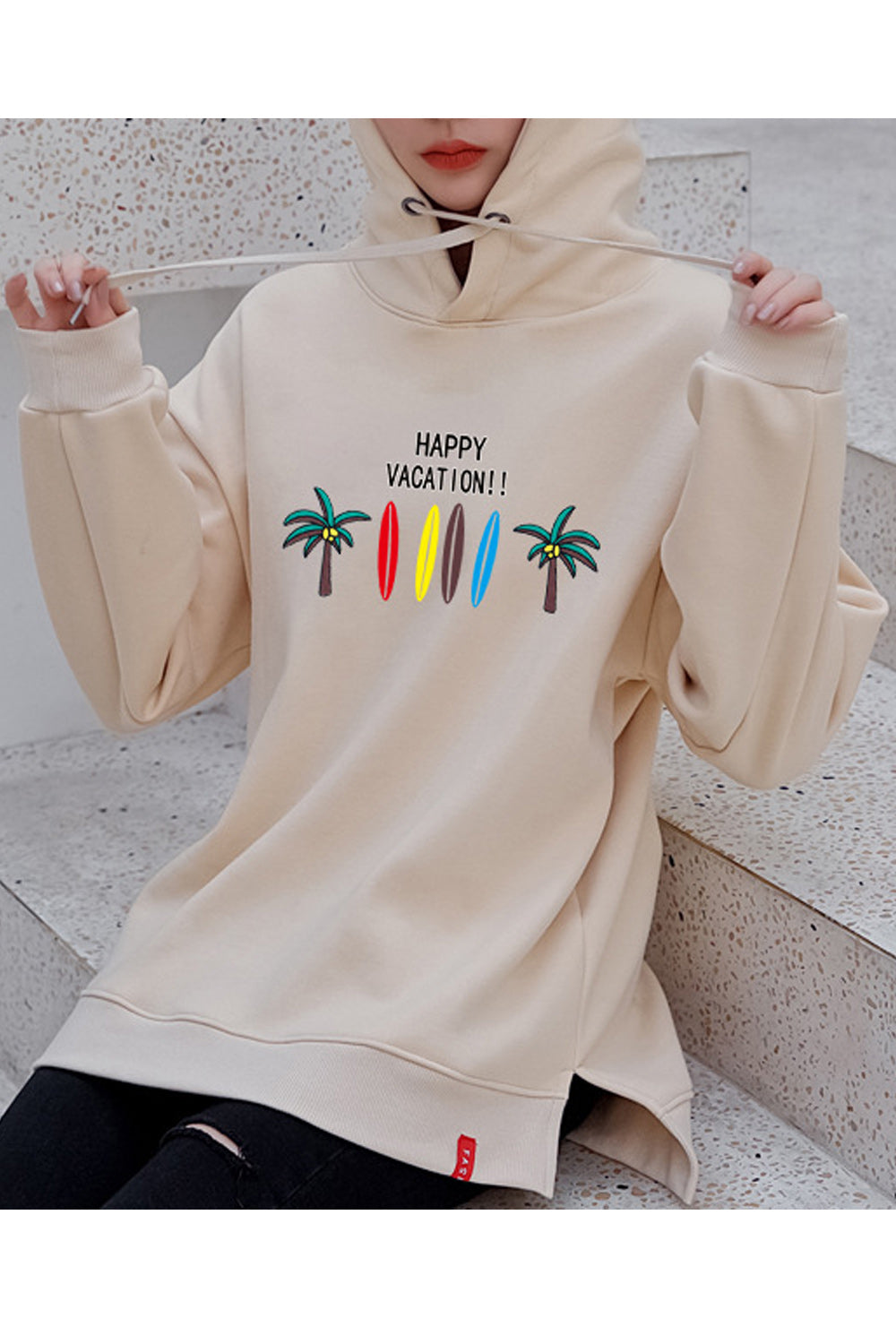 Women Classy Printed Pattern Long Sleeve Breathable Hoodie