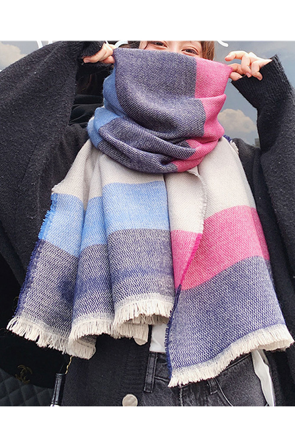 Women Comfortable Long Warm Breathable Soft Casual Muffler