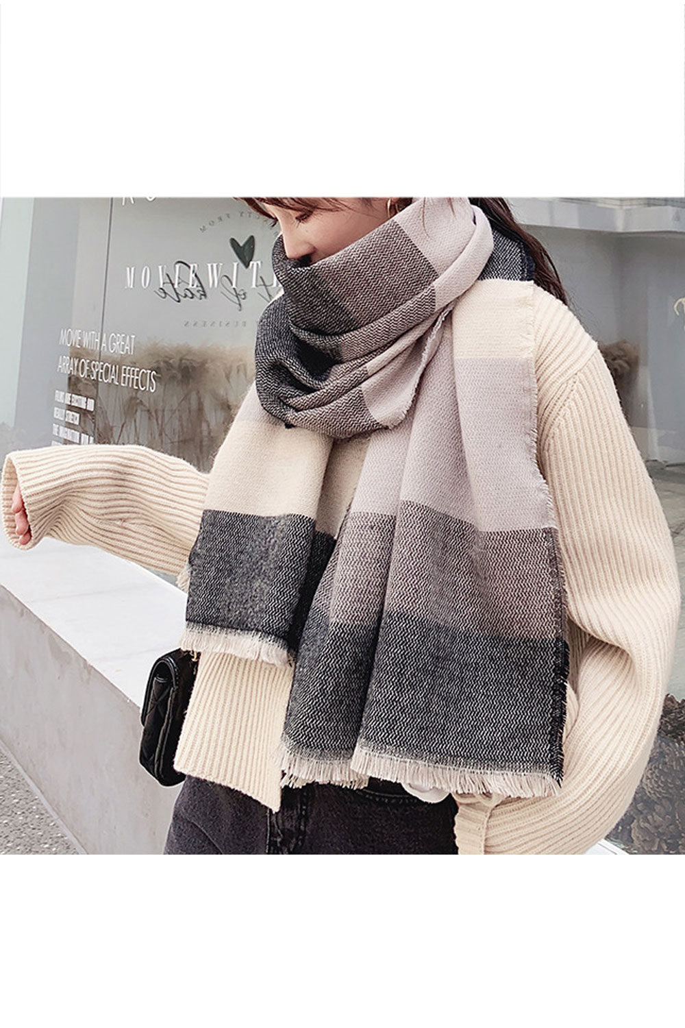 Women Comfortable Long Warm Breathable Soft Casual Muffler