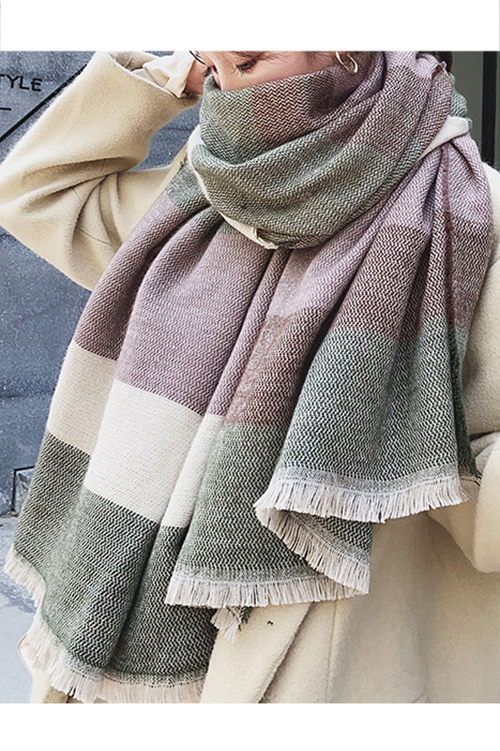 Women Comfortable Long Warm Breathable Soft Casual Muffler