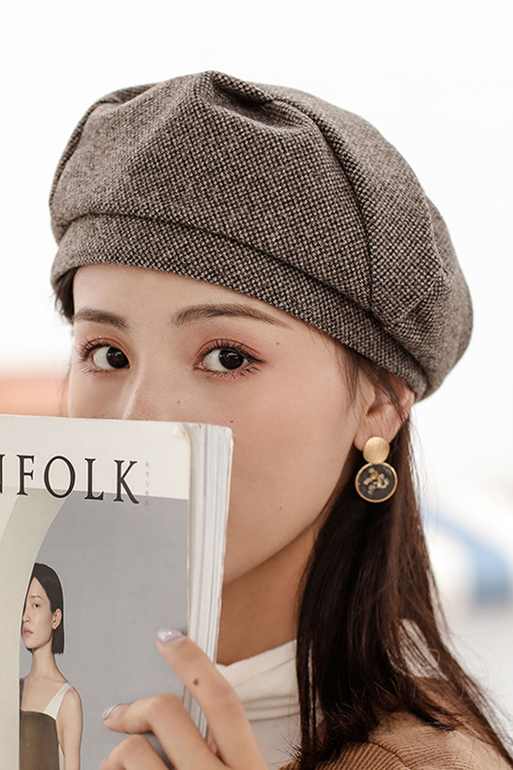 Women Lightweight Warm Solid Colored Comfortable Beret Hat