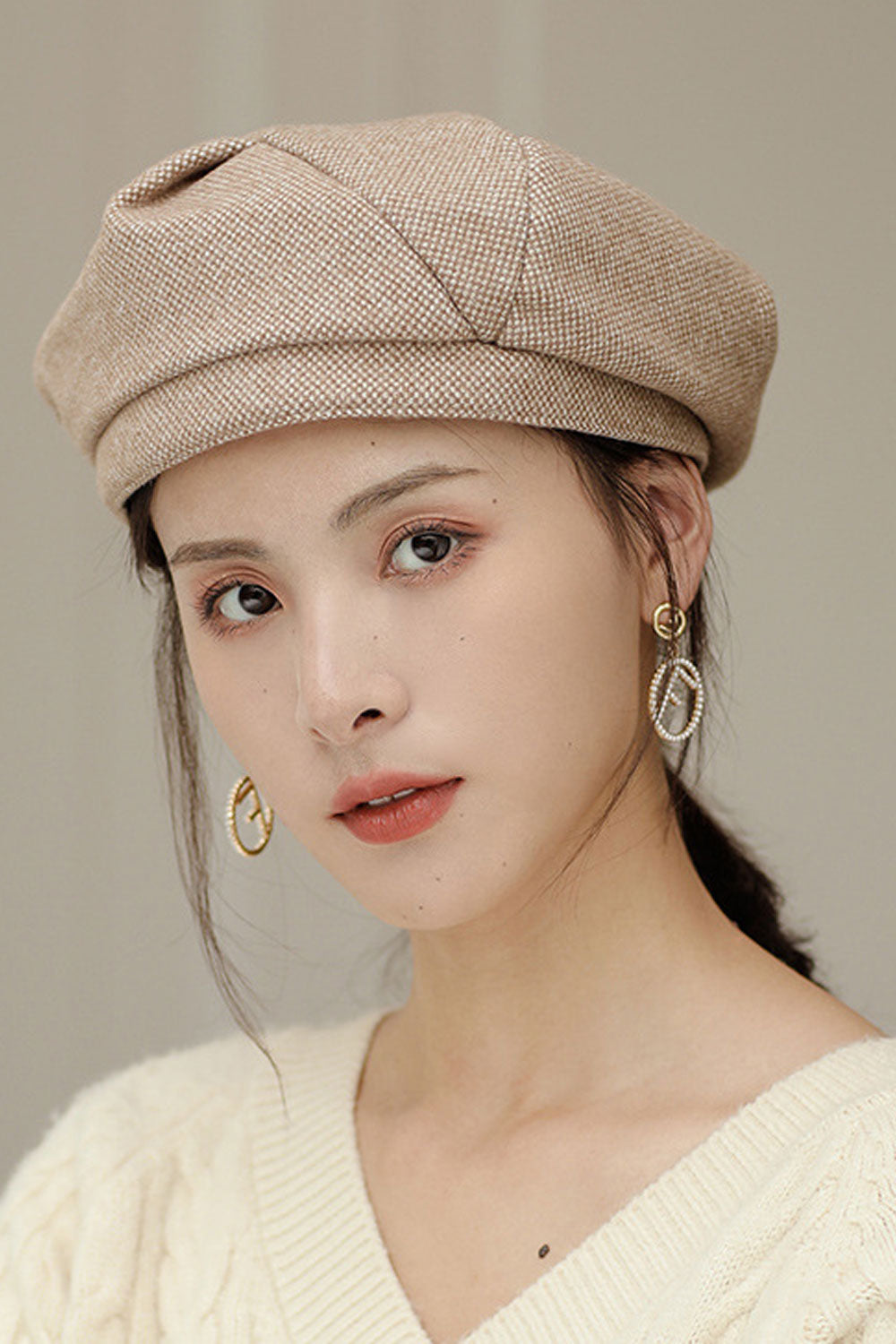 Women Lightweight Warm Solid Colored Comfortable Beret Hat