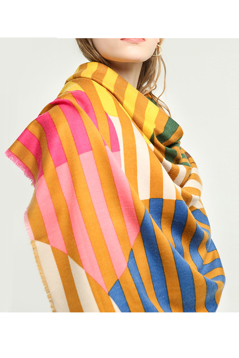 Women Casual Winter Soft Warm Printed Pattern Muffler