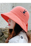 Women Cute Embroidered Pattern Windproof Soft Beret Hat