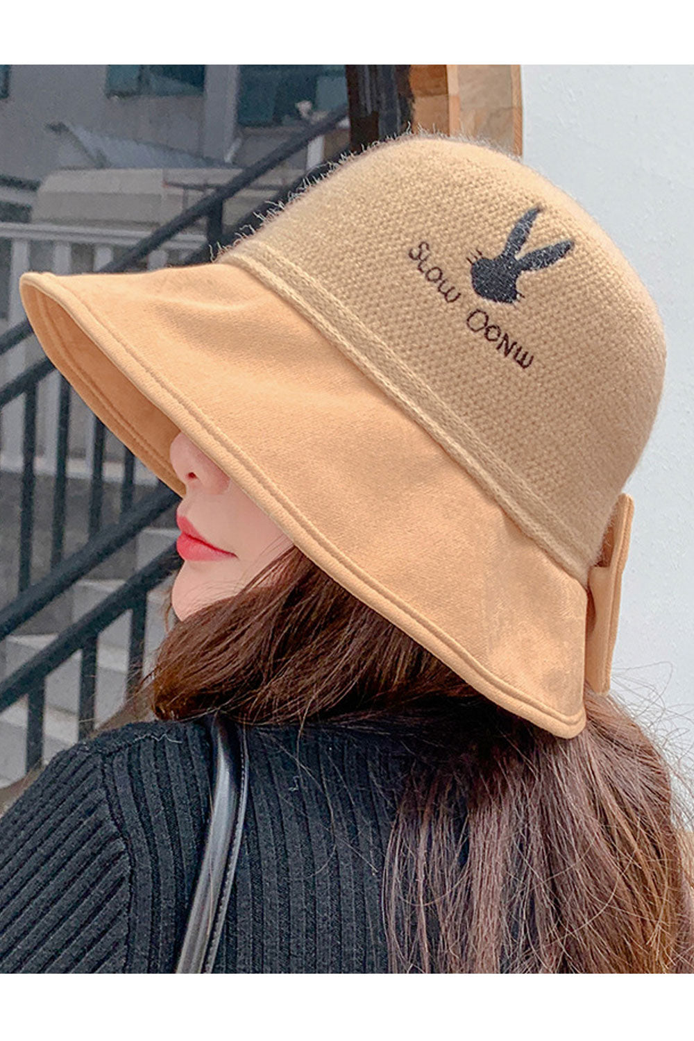 Women Cute Embroidered Pattern Windproof Soft Beret Hat