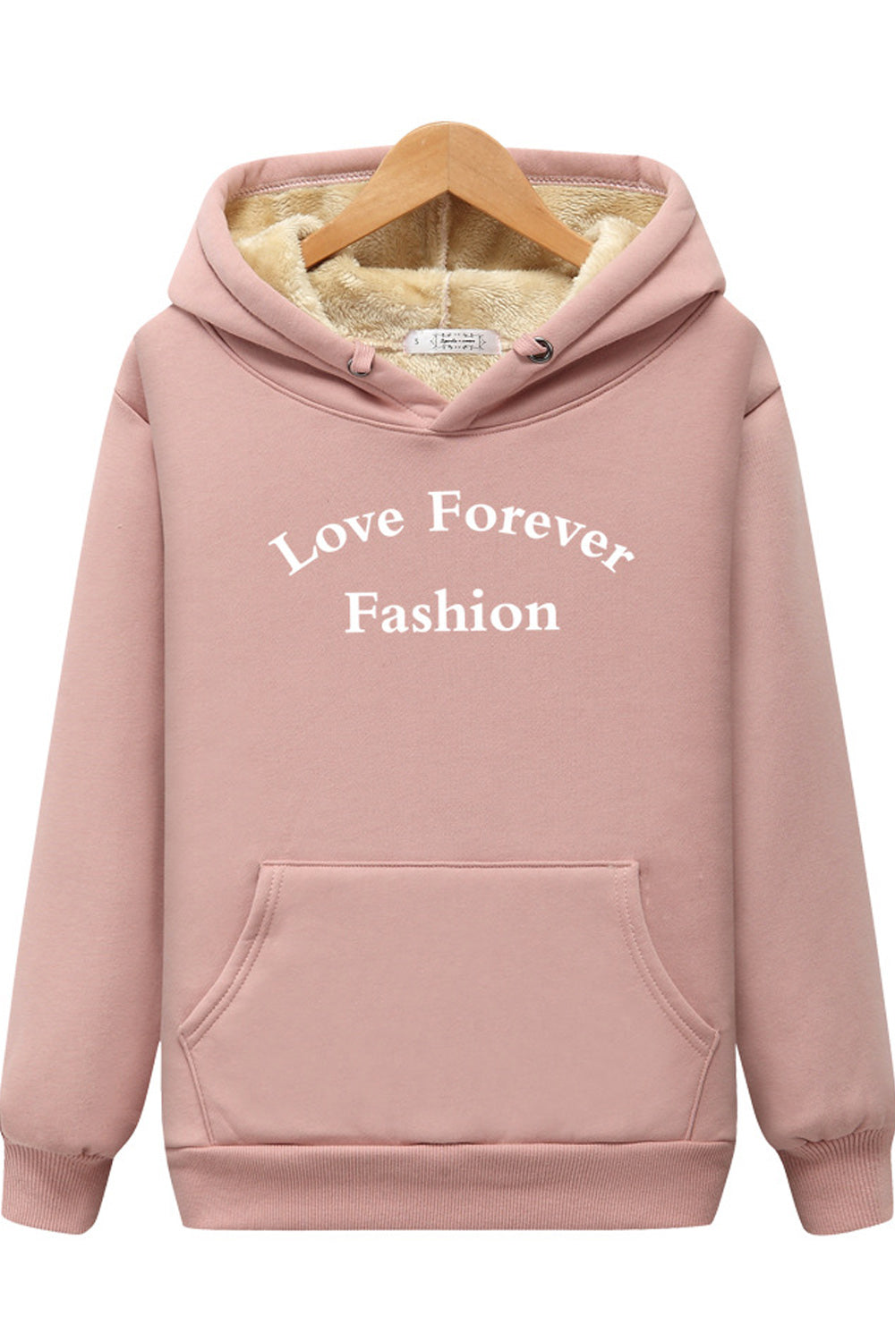Women Winter Casual Simple Solid Colored Warm Hoodie
