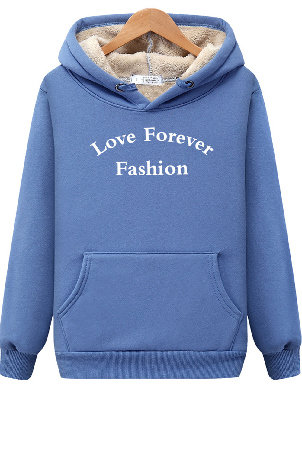 Women Winter Casual Simple Solid Colored Warm Hoodie