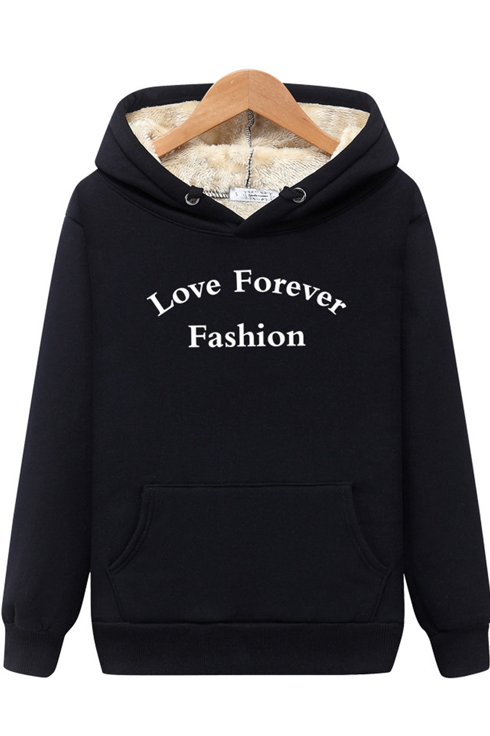 Women Winter Casual Simple Solid Colored Warm Hoodie