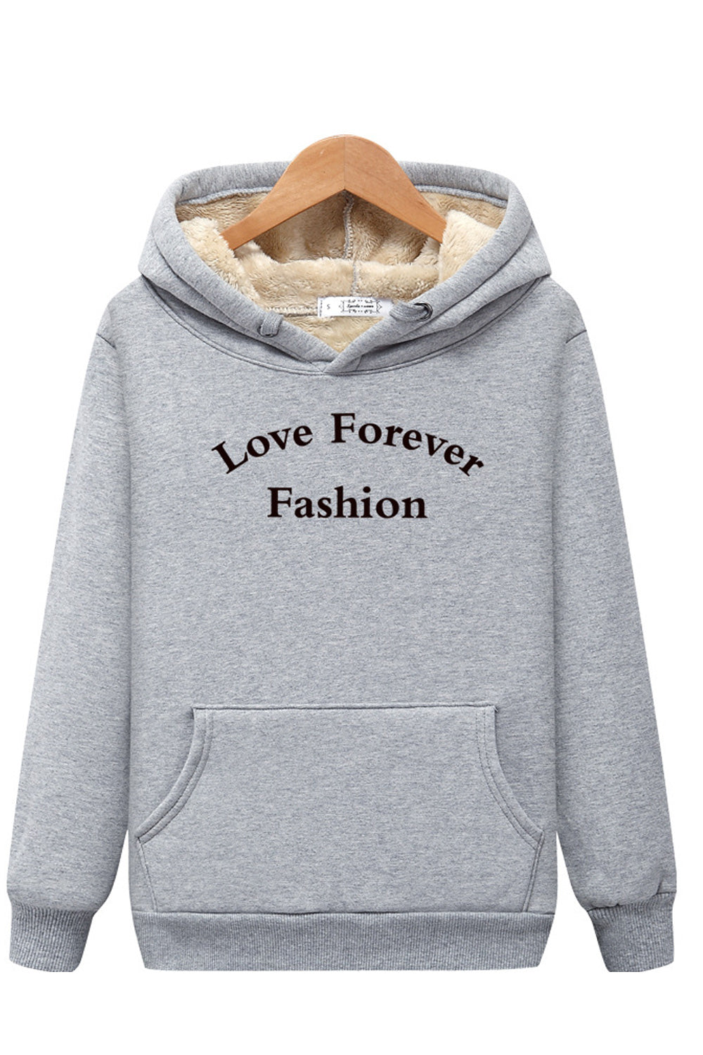 Women Winter Casual Simple Solid Colored Warm Hoodie