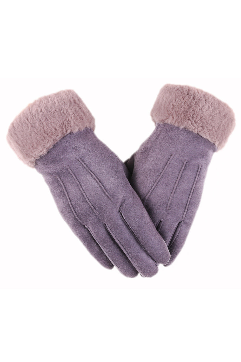 Women Winter Wind Breaker Solid Colored Soft Pretty Suede Gloves