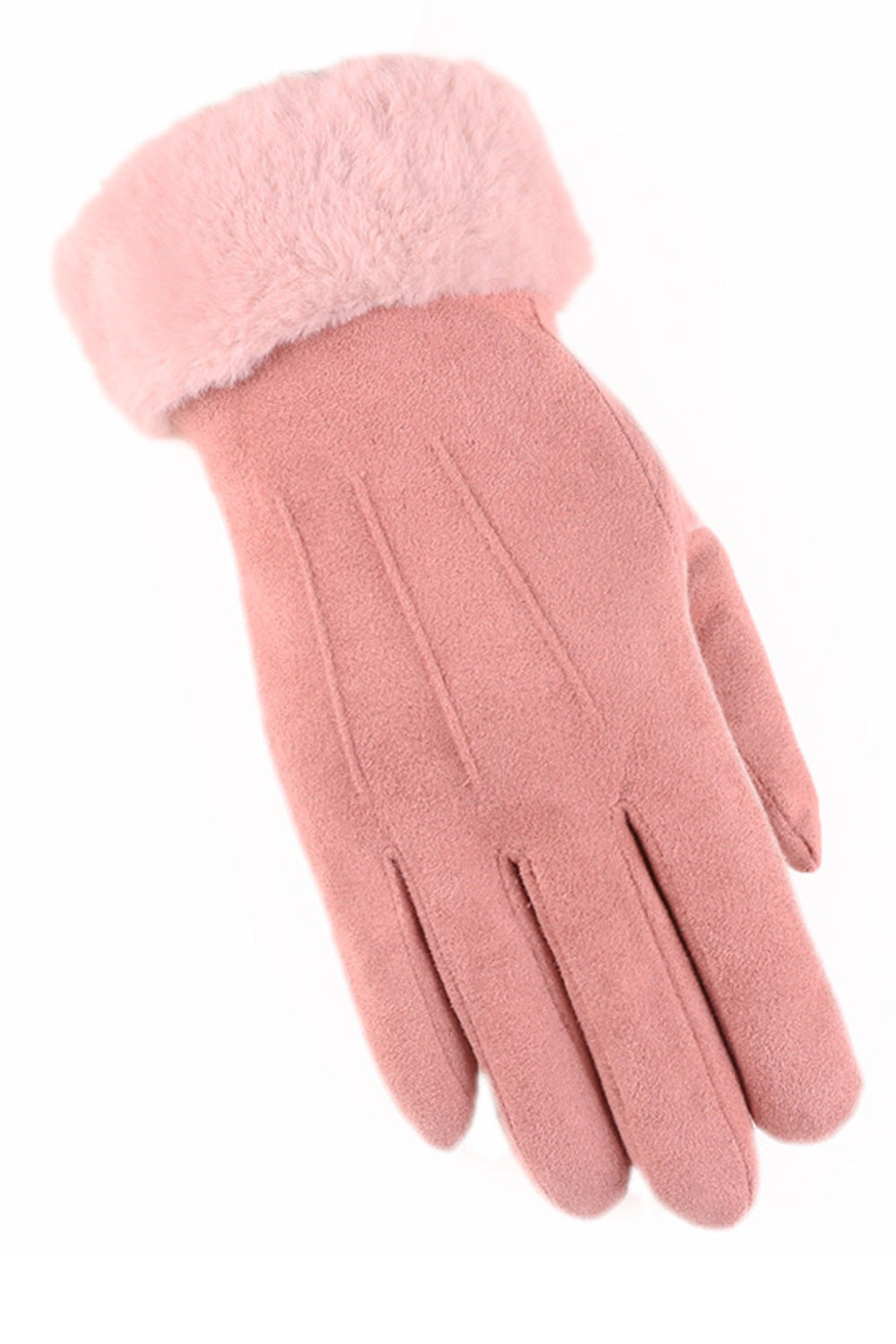 Women Winter Wind Breaker Solid Colored Soft Pretty Suede Gloves