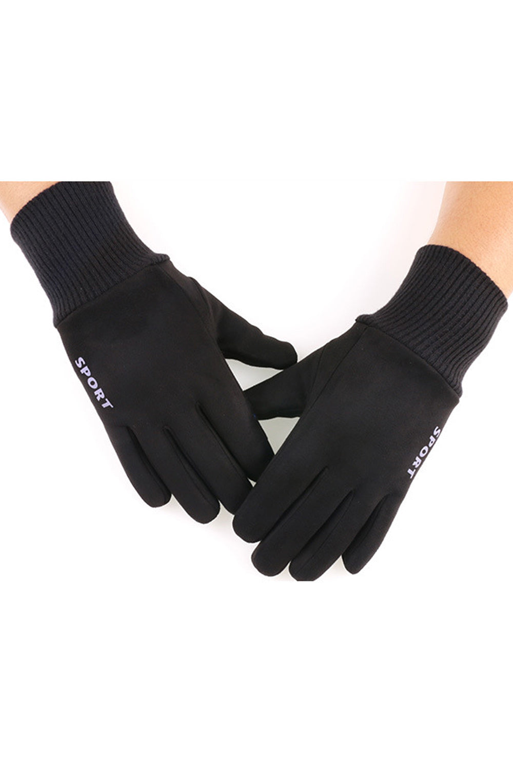 Women Elegant Stretchable Solid Colored Thick Suede Gloves