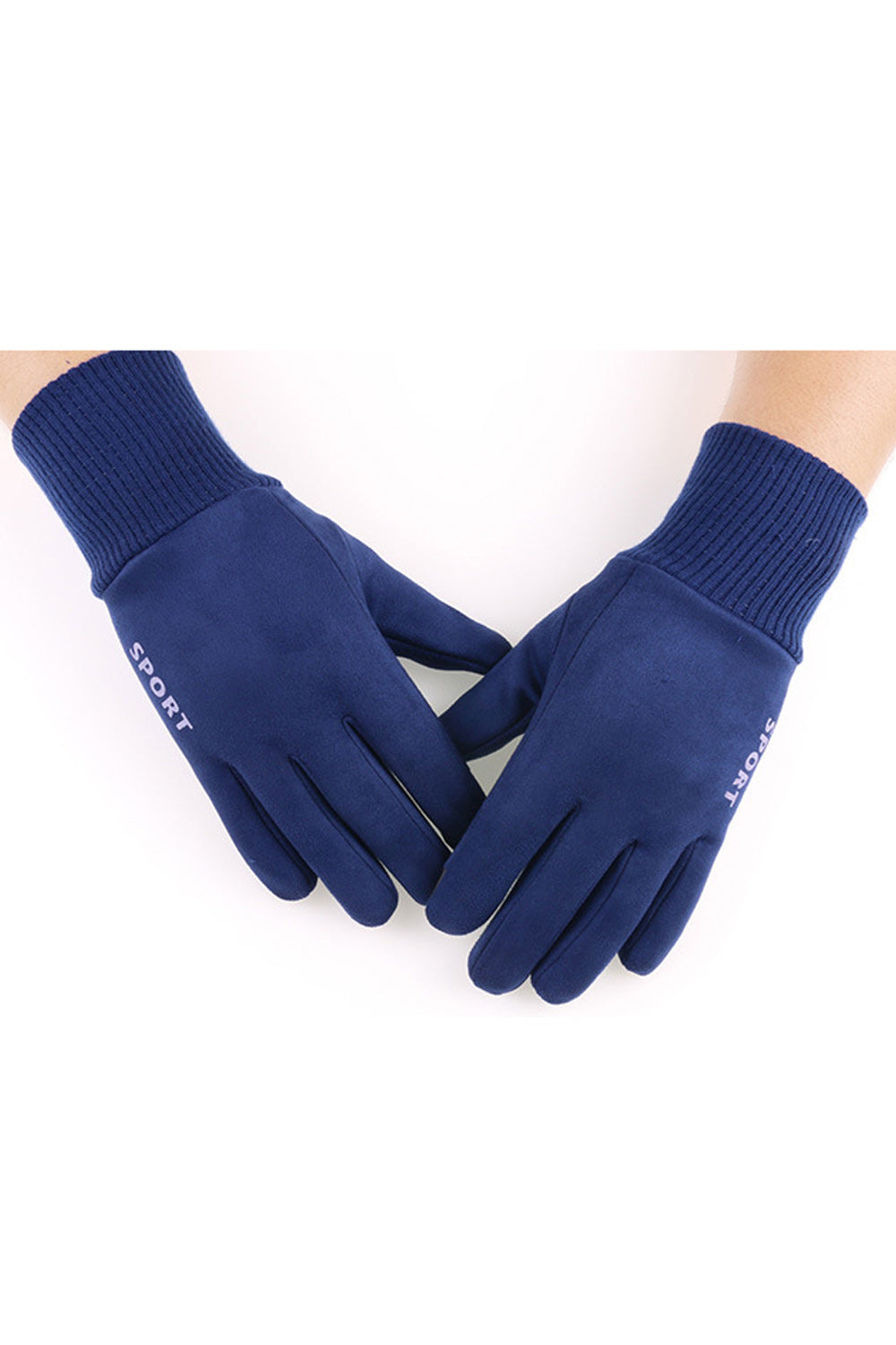 Women Elegant Stretchable Solid Colored Thick Suede Gloves