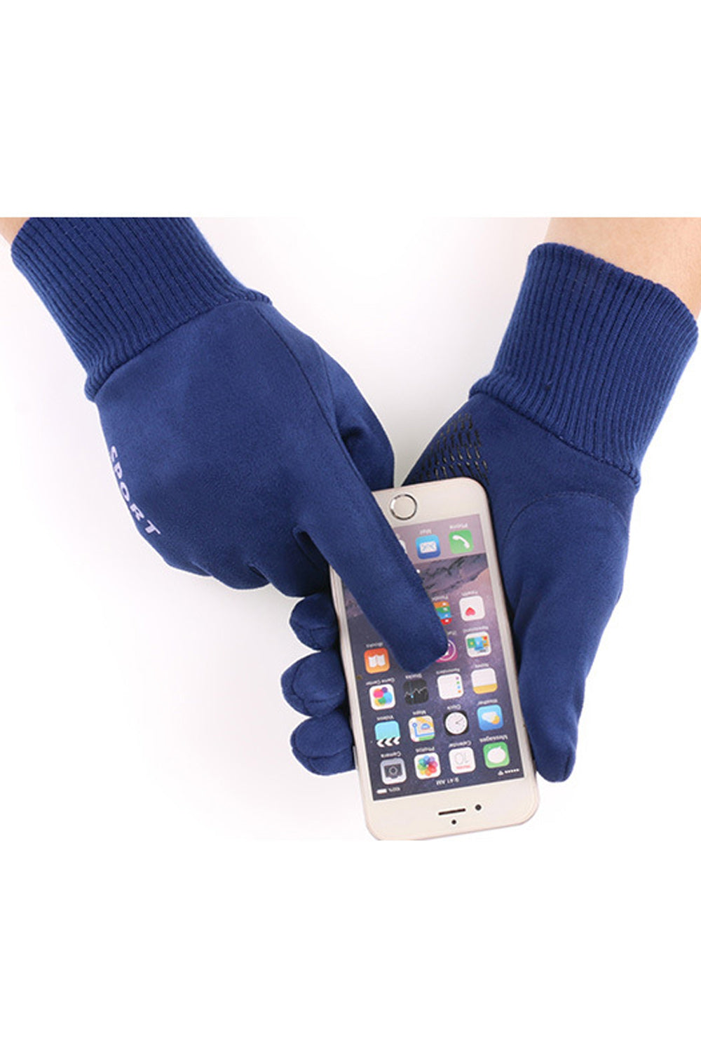 Women Elegant Stretchable Solid Colored Thick Suede Gloves